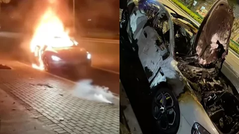 小米SU7高速爆胎起火